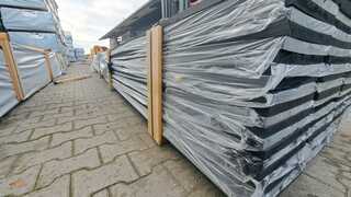 Ca. 28x Vuren Boeidelen Zwart Gecoat, 22x245mm, lengte 540cm